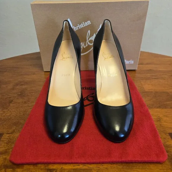 CHRISTIAN LOUBOUTIN Ron Ron 85 Black Kid Pumps 10/40 - Picture 2 of 11